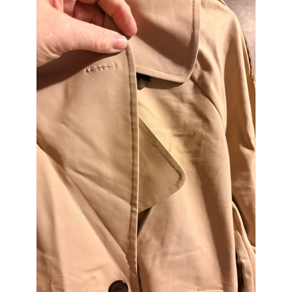 Beautiful Nordstrom Tan Crop Jacket with Pockets Sz S - Picture 8 of 9